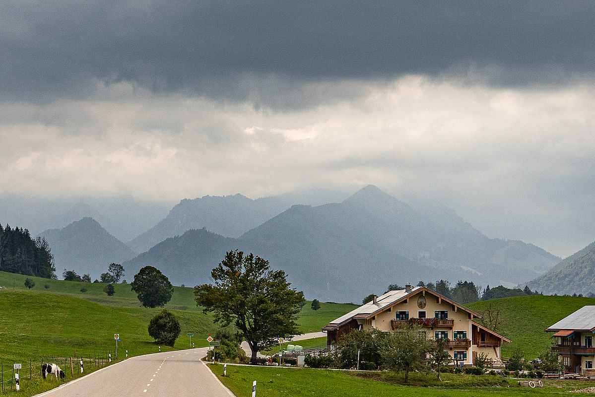 Wieder am Parkplatz, zieht das Gewitter auf