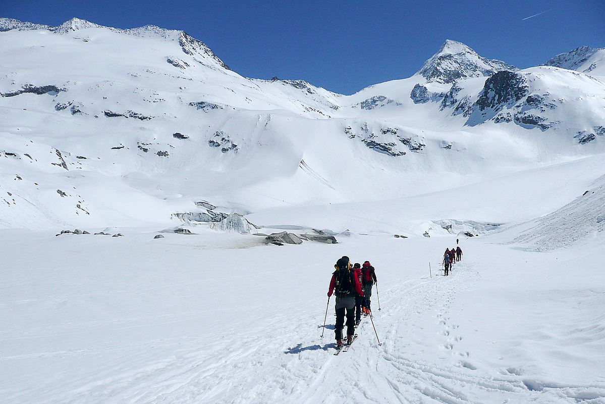 Zustieg zur Kürsinger Hütte - hinten der Große Geiger