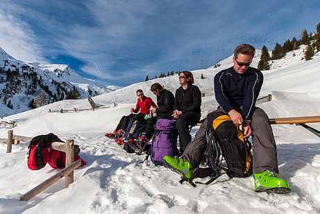 Pause im Aufstieg zum Floch Pause im Aufstieg zum Floch