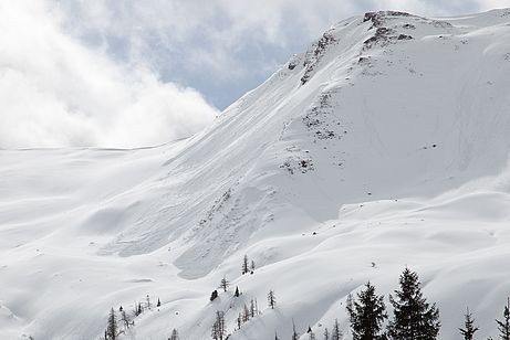 Lockerschneelawinen und ein Schneebrett am Throneck Lockerschneelawinen und ein Schneebrett am Throneck