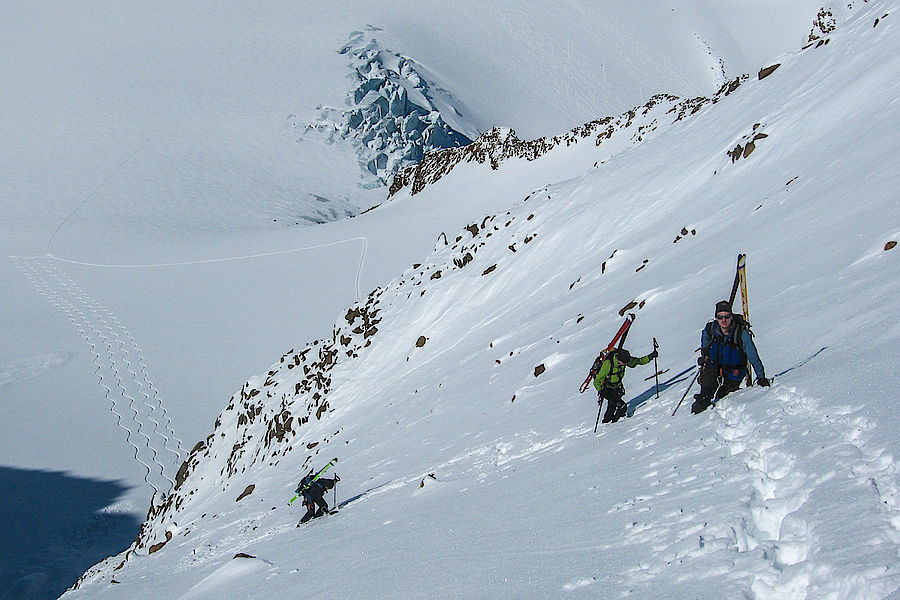 Aufstieg in die Hochmoosscharte 