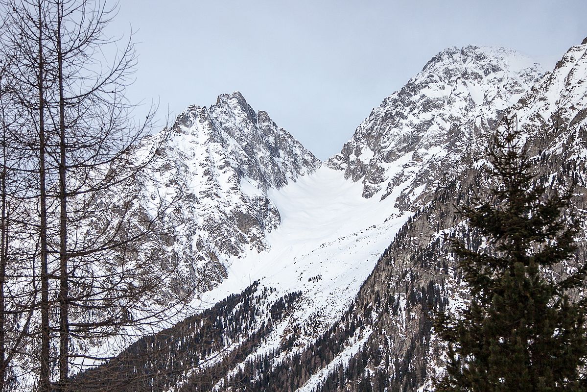Blick vom Stallersattel in Richtung Hochgall und zur Schwarzen Scharte. 