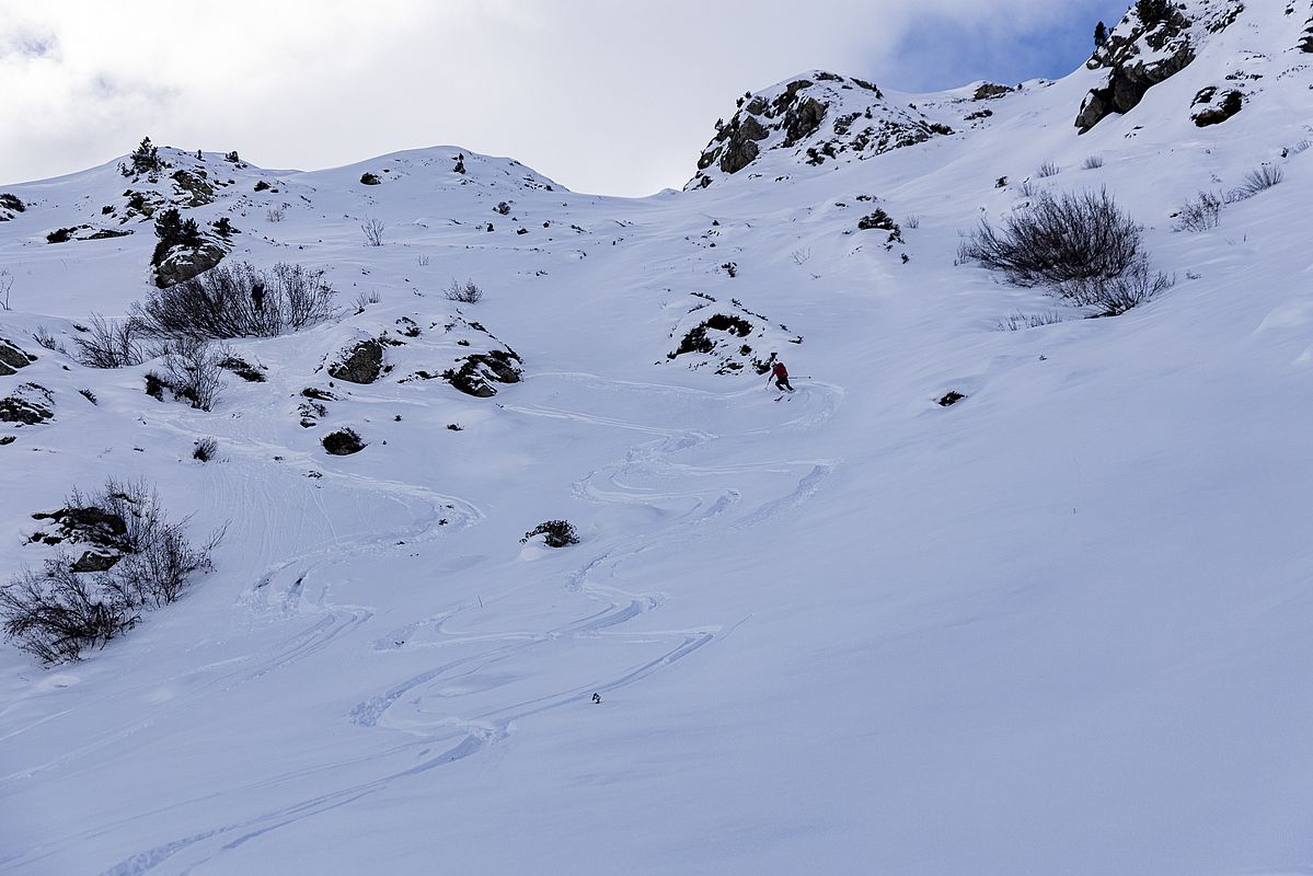 Die nächste Steilstufe hinab zur Krössbrunnalm