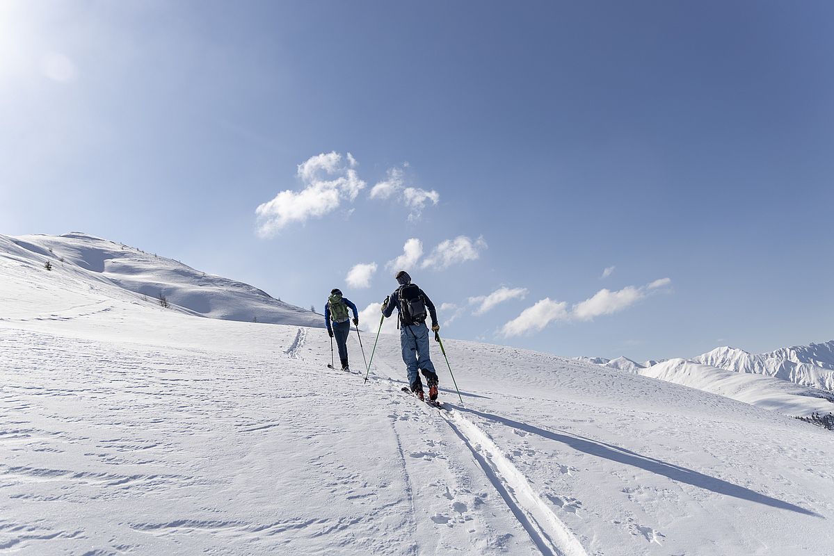 Die meist flachen Hänge im oberen Teil