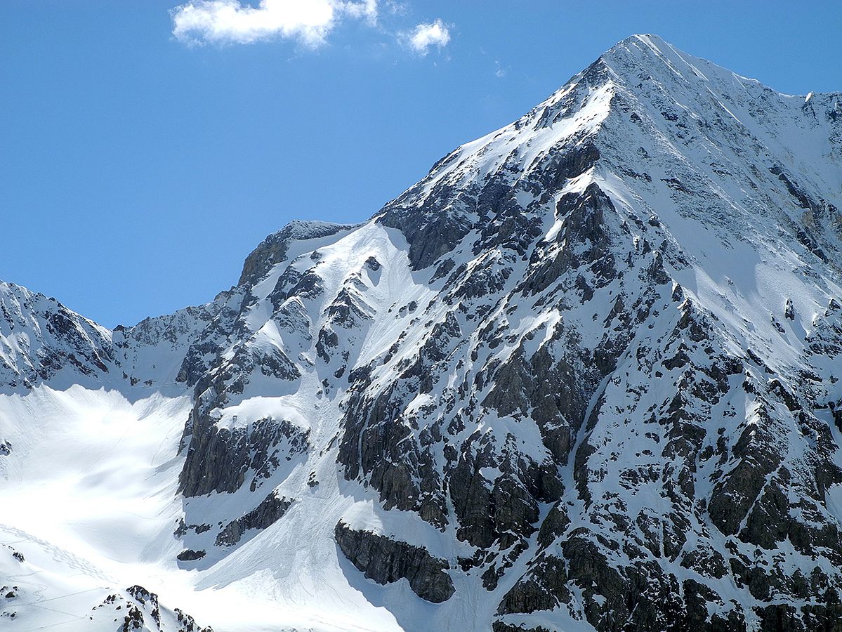 Blick auf die Königsspitze mit der Ostrinne