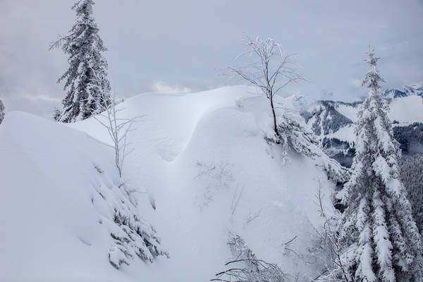  Massive Schneeverfrachtungen zwischen Taubenstein und Lempersberg