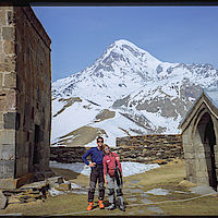 Skitour zum Kazbeg im Kaukasus