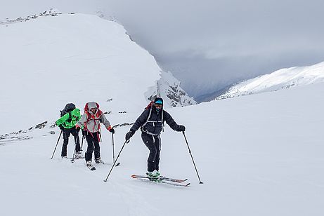 Querung von der Lizumer Sonnenspitze zur Abfahrt. Querung von der Lizumer Sonnenspitze zur Abfahrt.