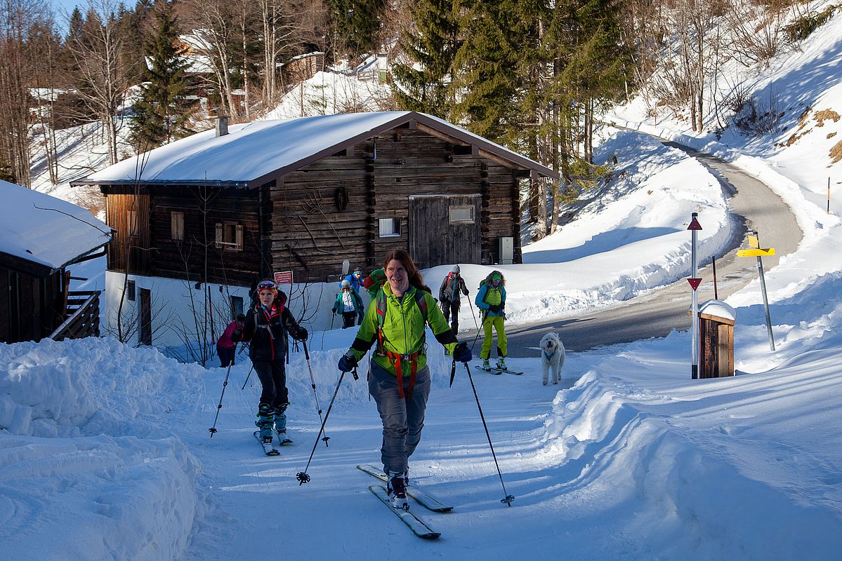 Unten im Heutal liegt ein knapper halber Meter Schnee