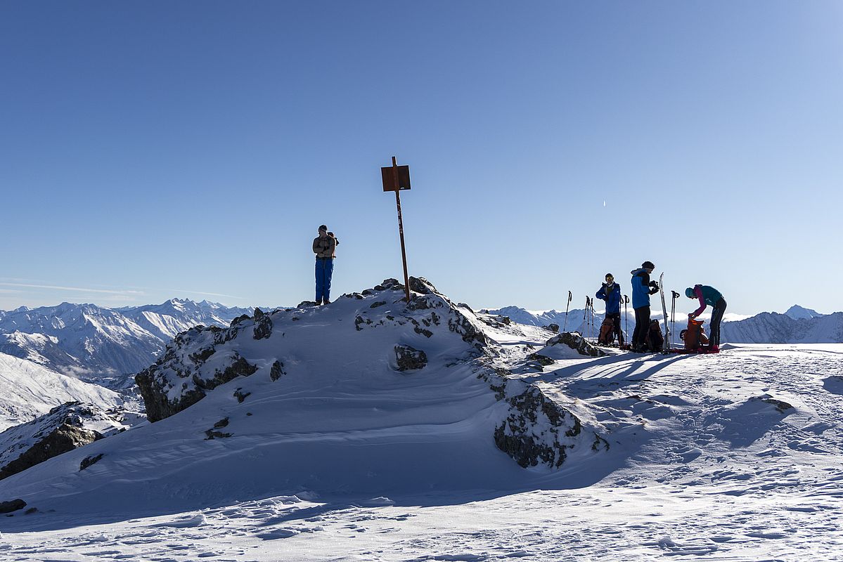 Traumhaftes Wetter am Gipfel