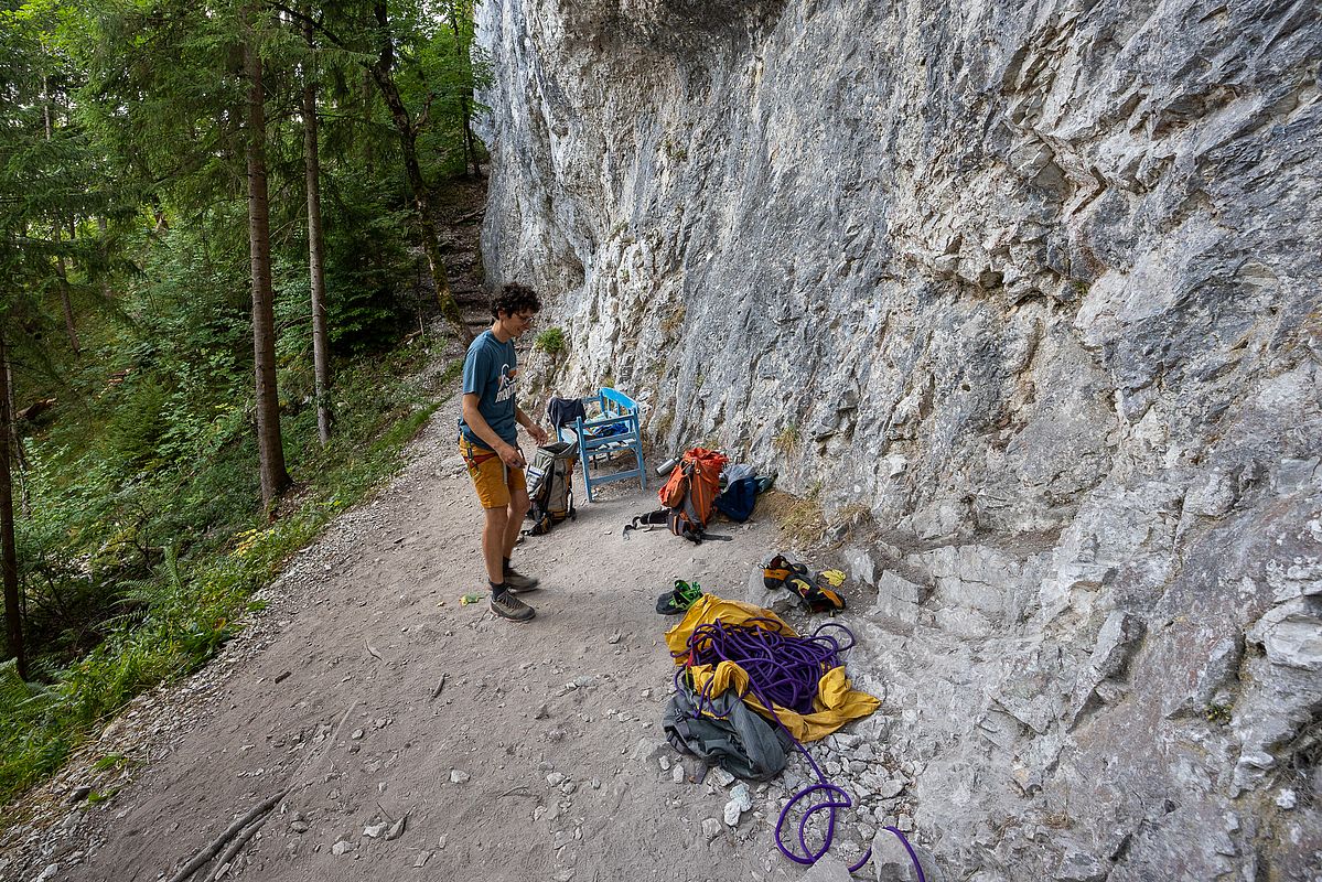 Komplett alleine an der Wand können wir uns breit machen