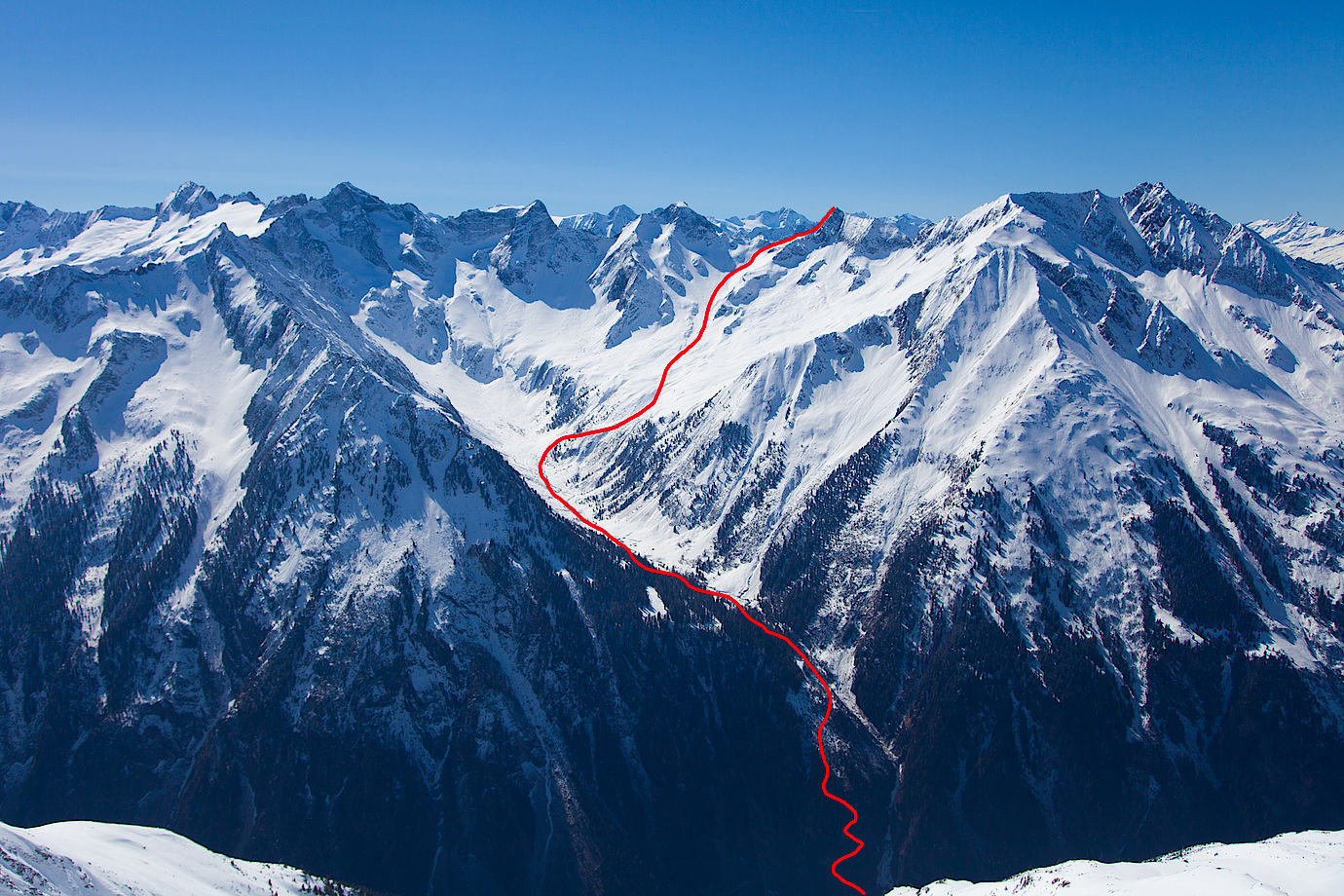 Blick in den Bodengrund und zur Popbergspitze Blick in den Bodengrund und zur Popbergspitze