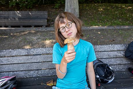 Dazu kann man vom Radl aus Steinpilze sammeln Dazu kann man vom Radl aus Steinpilze sammeln