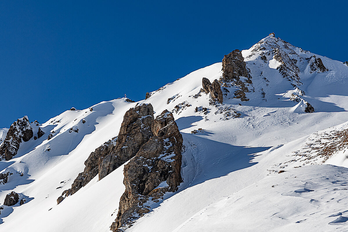 Blick  zum Pfoner Kreuzjöchl