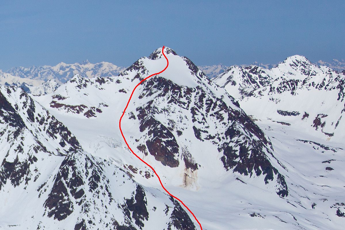 Übersicht über die Route auf die Eiskastenspitze 