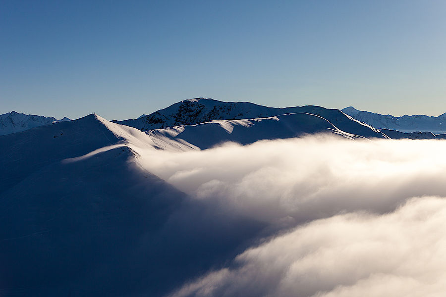 Der Nebel drückt herein - im Hintergrund der Manlitzkogel 