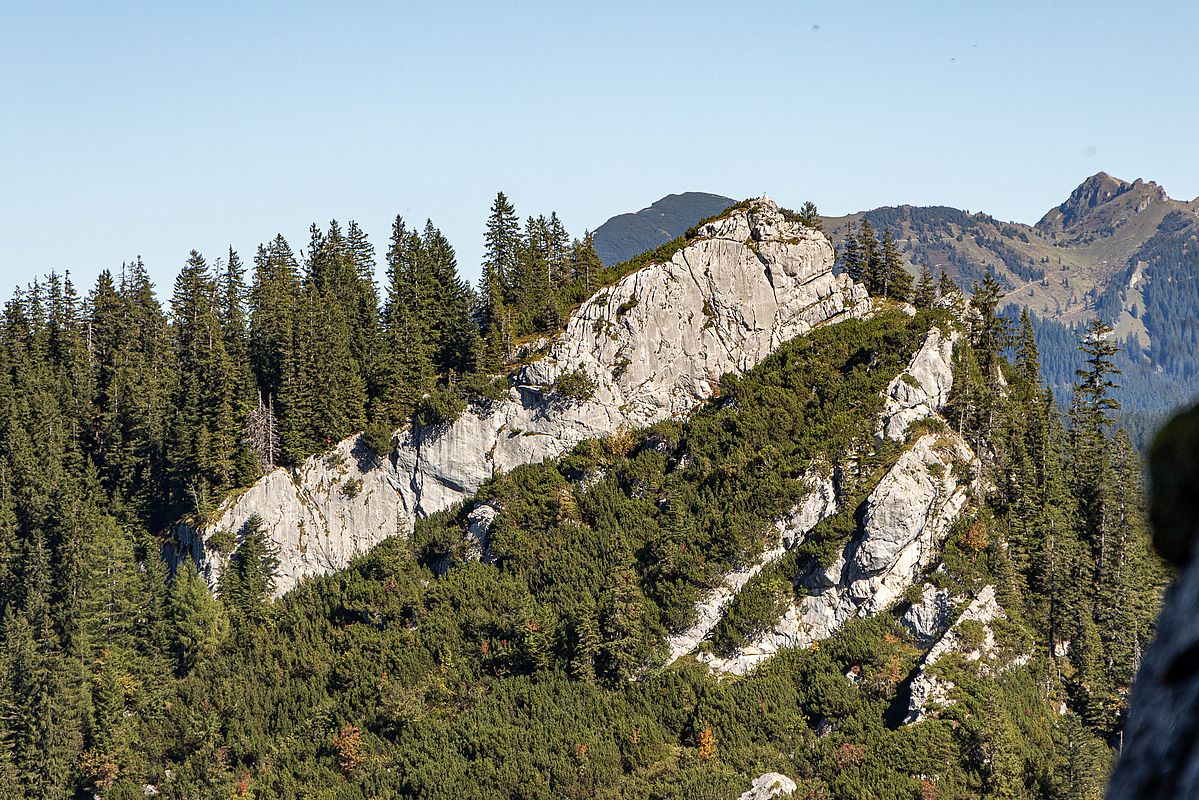 Blick zum heute menschenleeren Schreistein