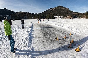 Eisstockschießen auf dem Spitzingsee