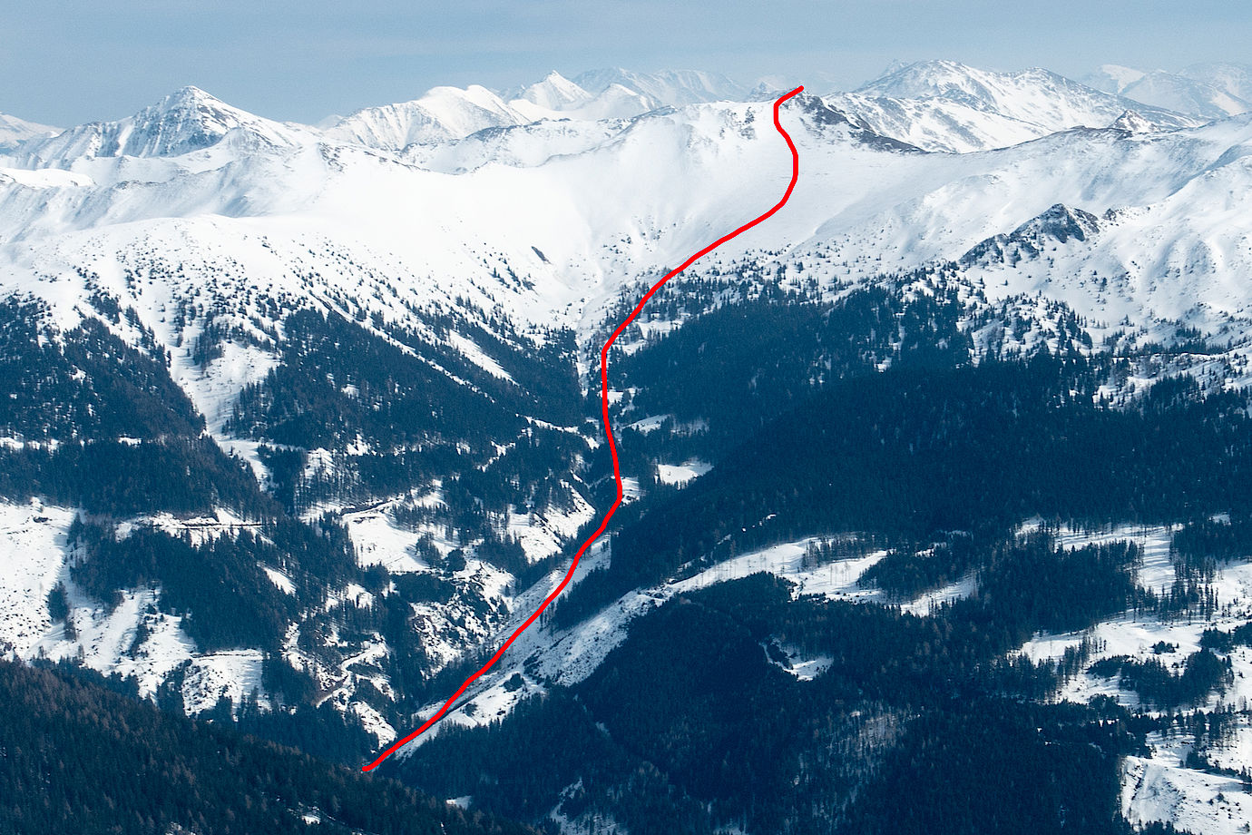 Blick zum Hochschwung von Westen Blick zum Hochschwung von Westen
