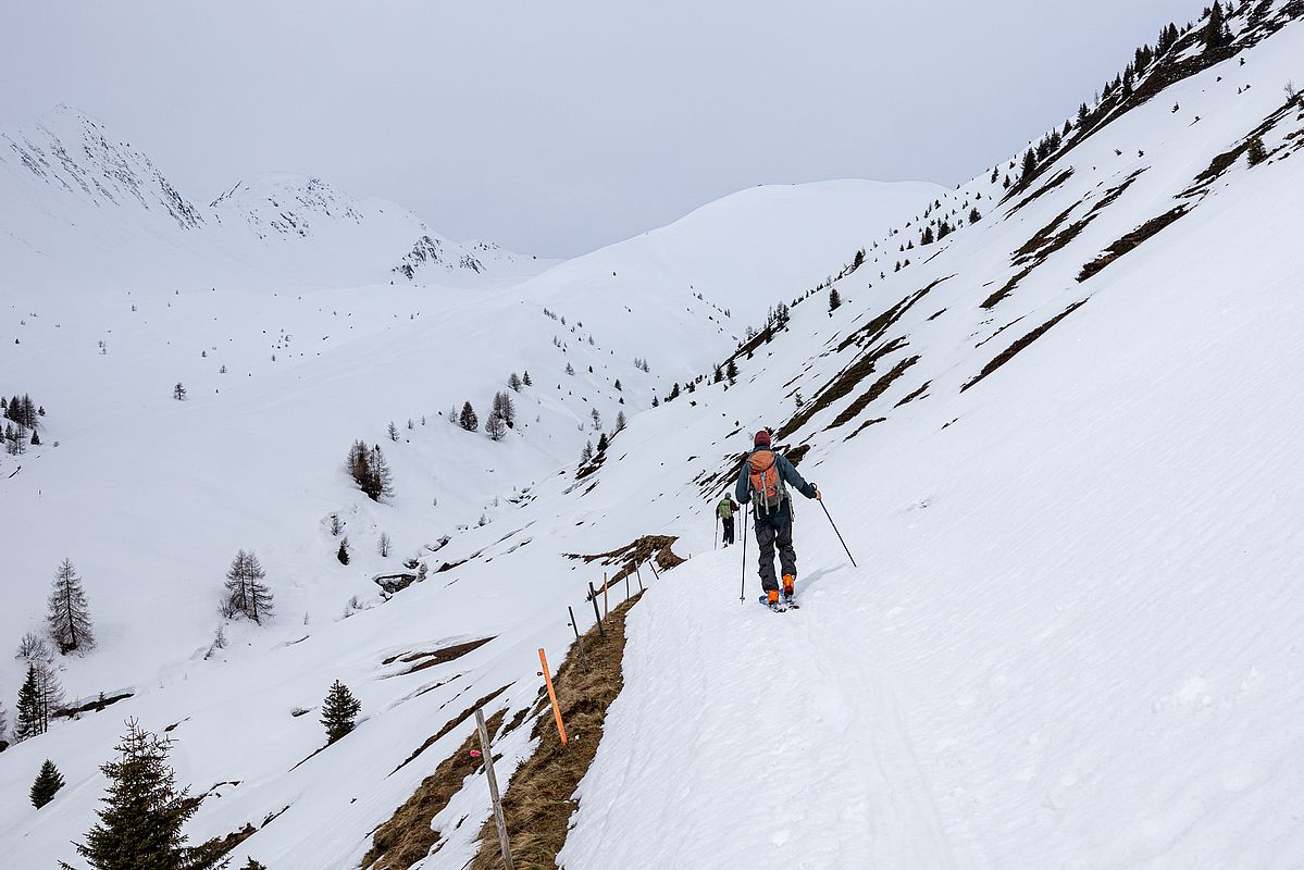 Obehalb der Stafelalp bei der Querung der Chüewang
