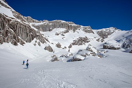 Abfahrt durch den Eisgraben