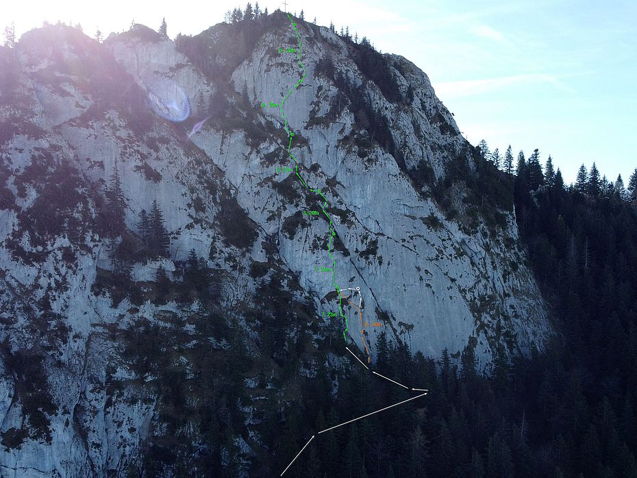 Fototopo der Route Hausbergfrosch