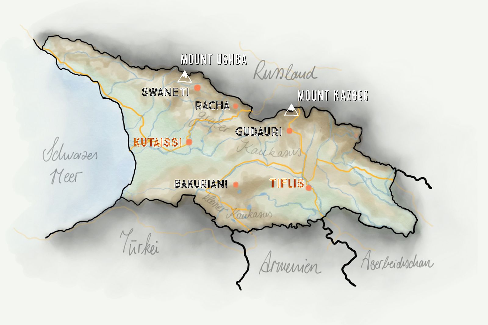 Karte Georgien