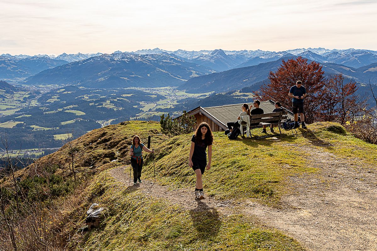 Blick von der Ackerhütte zum Alpenhauptkamm