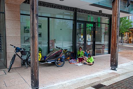 Mittagspause im Gewitter in Trento Mittagspause im Gewitter in Trento