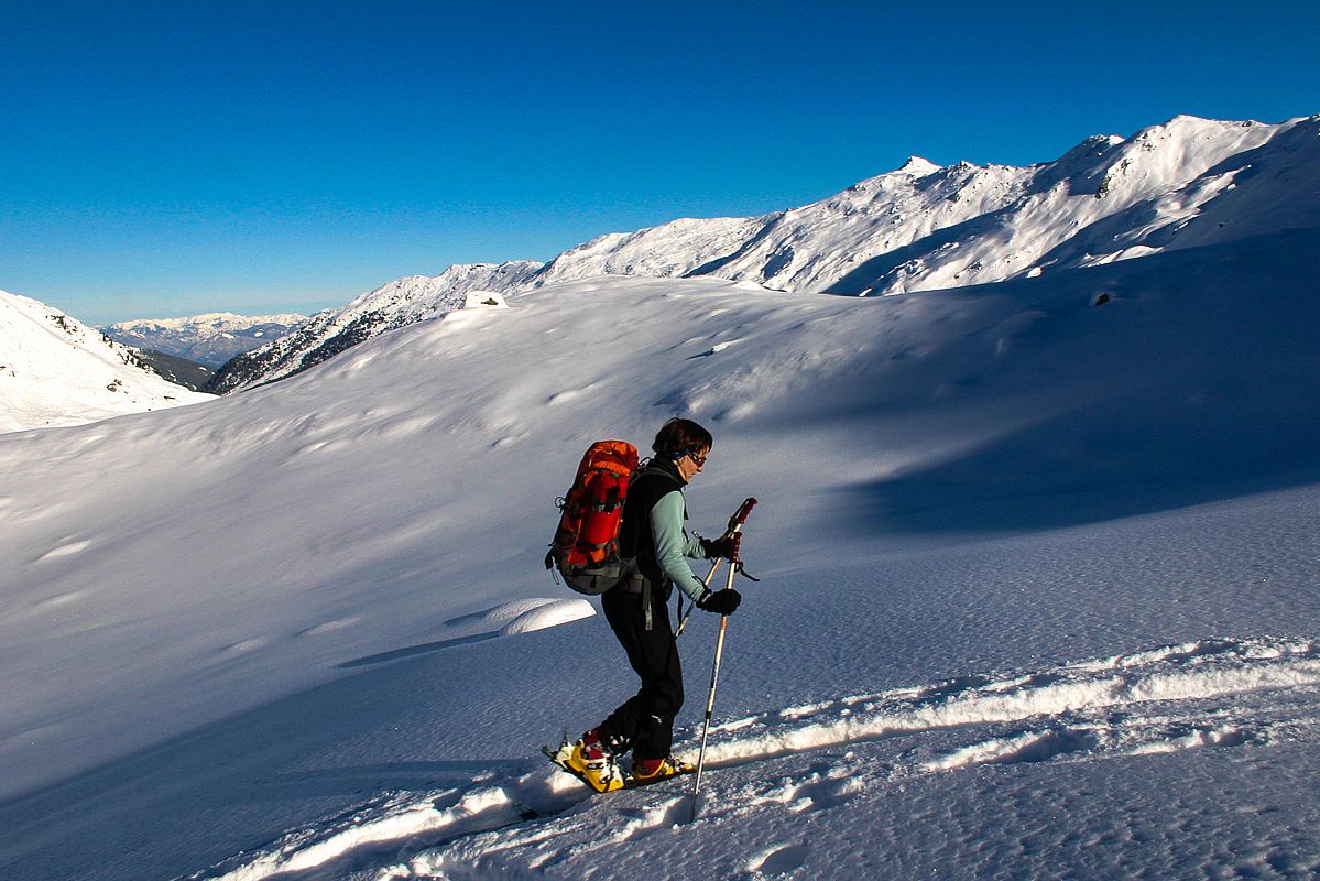 Schönes Skigelände und guter Pulverschnee am Roßkopf 