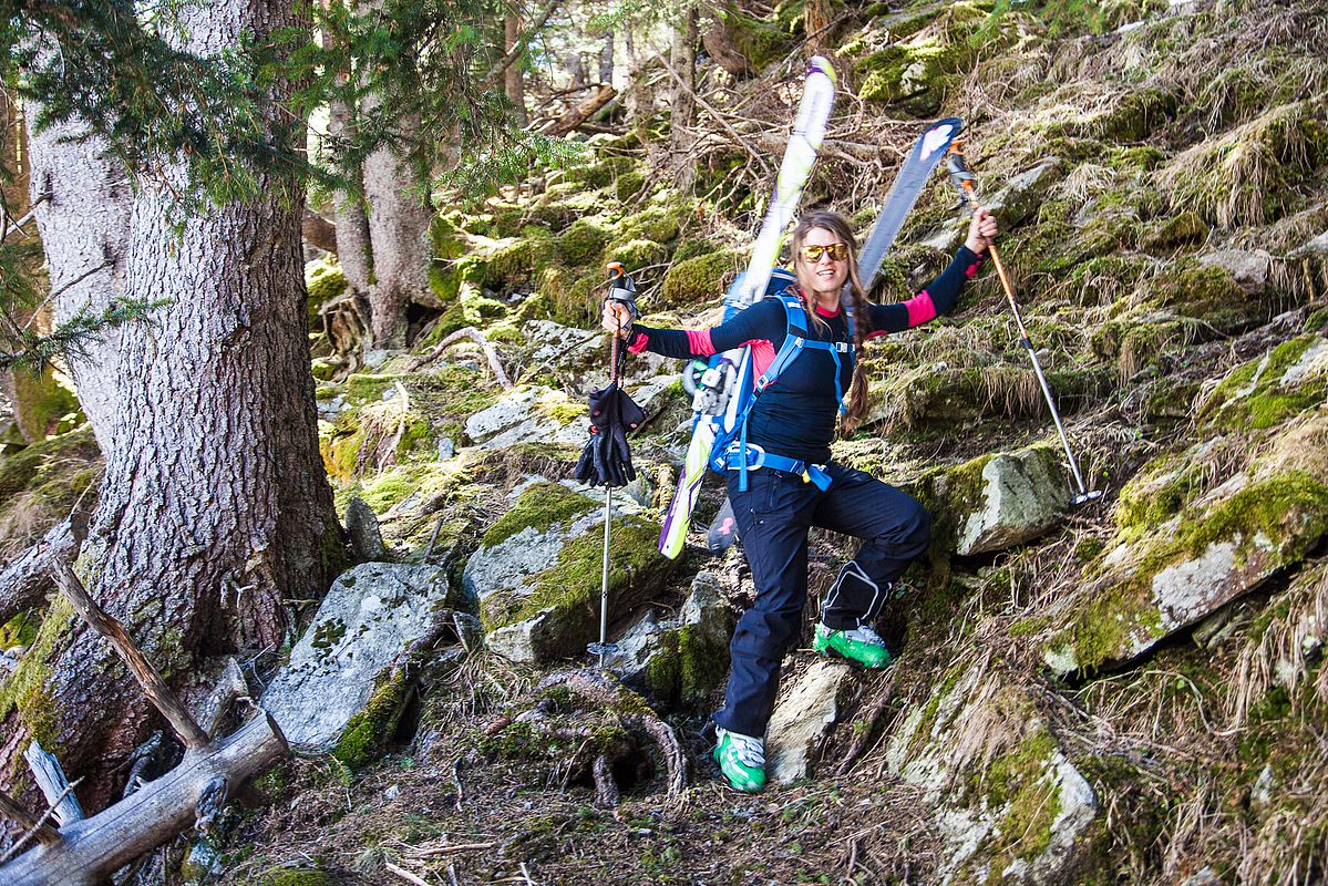 Abstieg am Jägersteig auf den letzten 150 Hm zur Unteren Rachhütte.