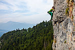 Paul Sussmann klettert an der Hochwand