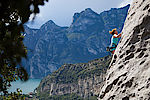 Klettern in Belvedere bei Arco hoch überm Gardasee