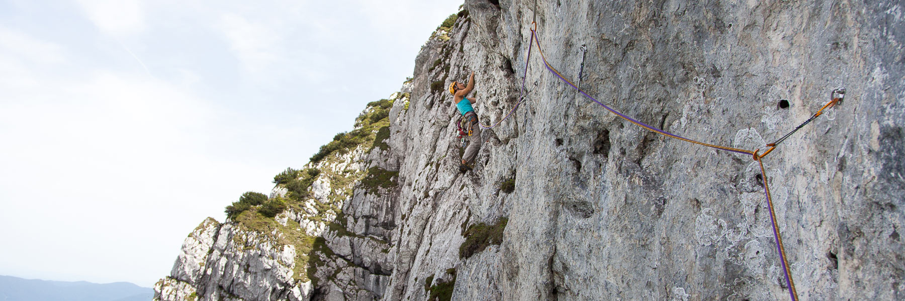 In der Route Cavemen an der Benediktenwand