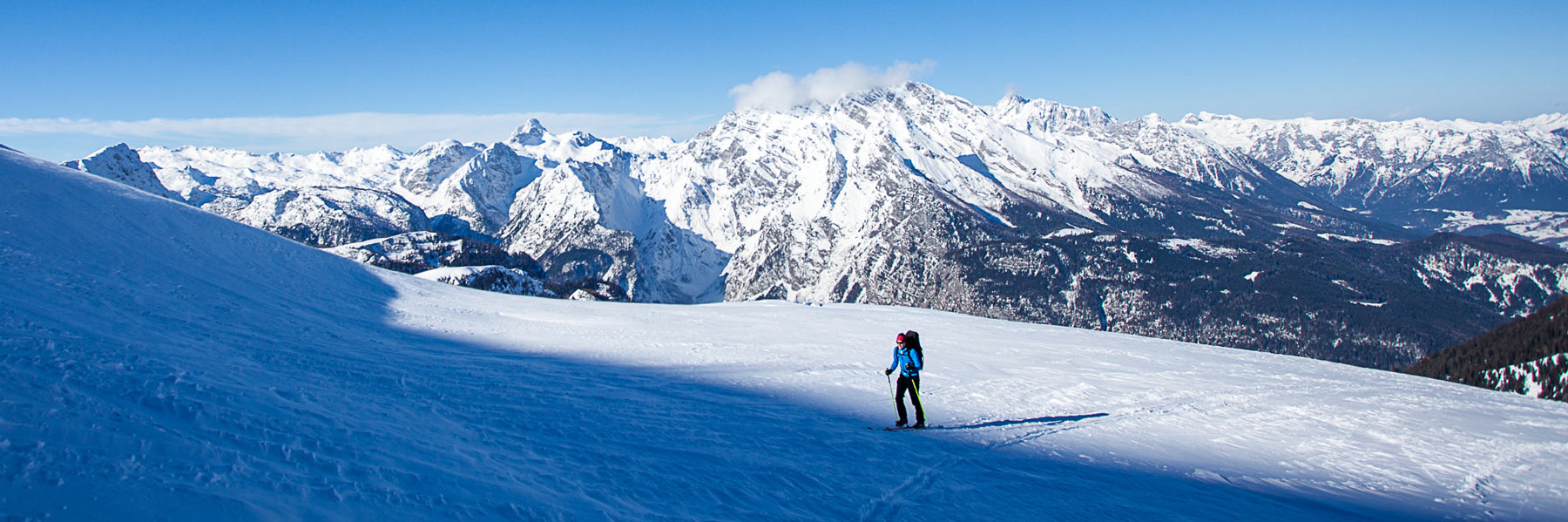 Aufstieg zum Schneibstein - hinten der Watzmann