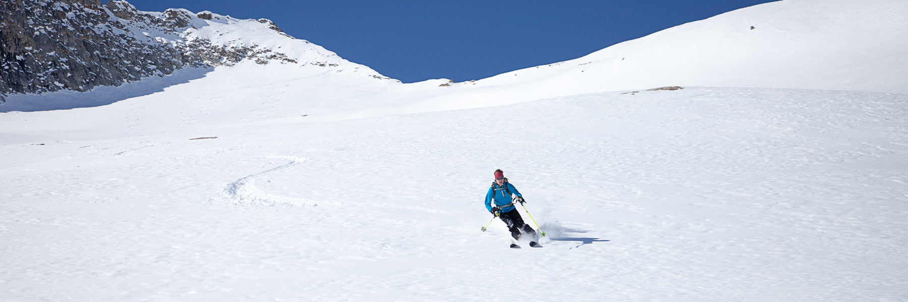 Endlos weite Hänge an der Rainbachspitze