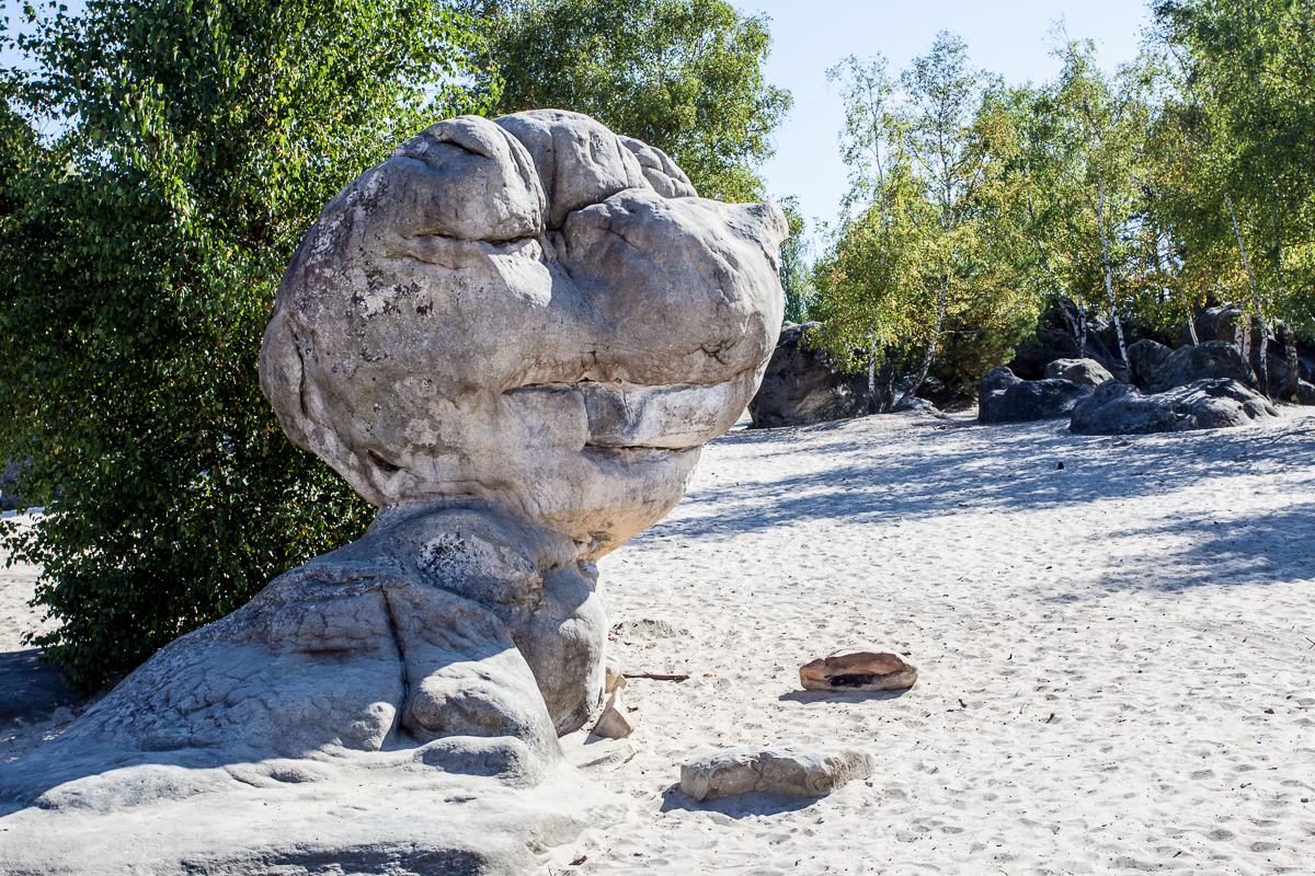 Die Felsformen regen die Phantasie an: Der "Bilbouquet" sieht aus wie ein kleiner Hund. 