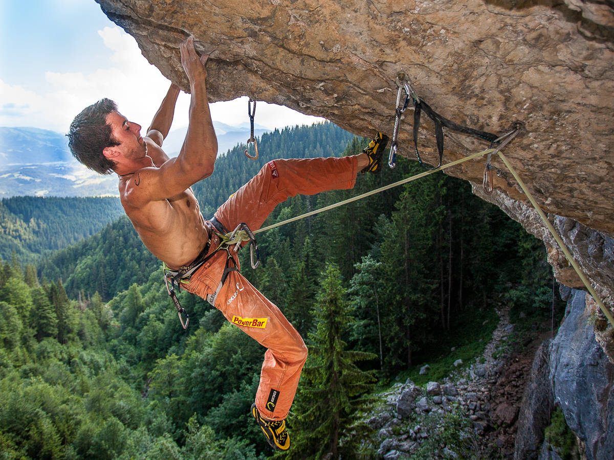 Heli Kotter in "Erbe der Väter" (8c+) Heli Kotter in "Erbe der Väter" (8c+)