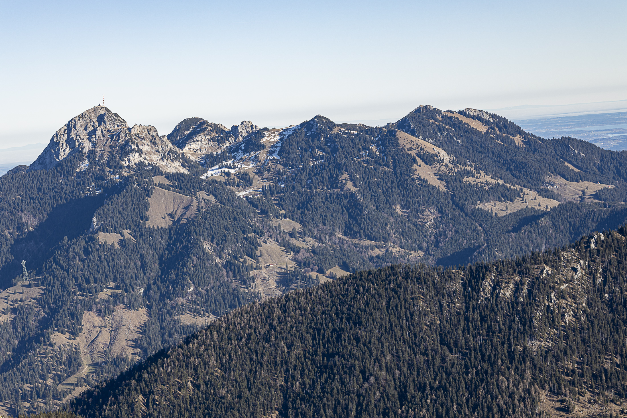 Das Wendelsteingebiet ist südseitig fast komplett schneefrei