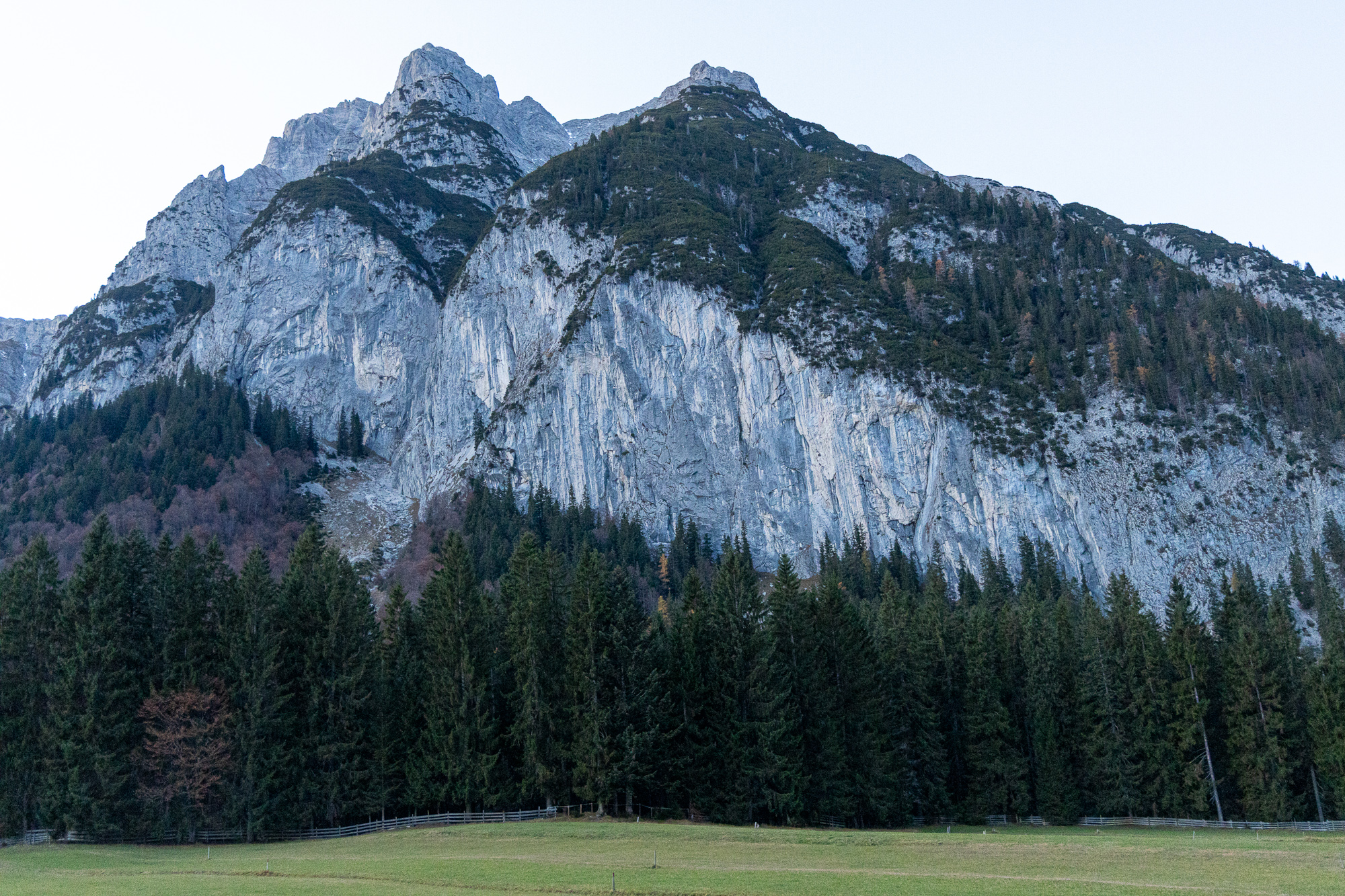 Das Klettergebiet Chinesische Mauer in Leutasch