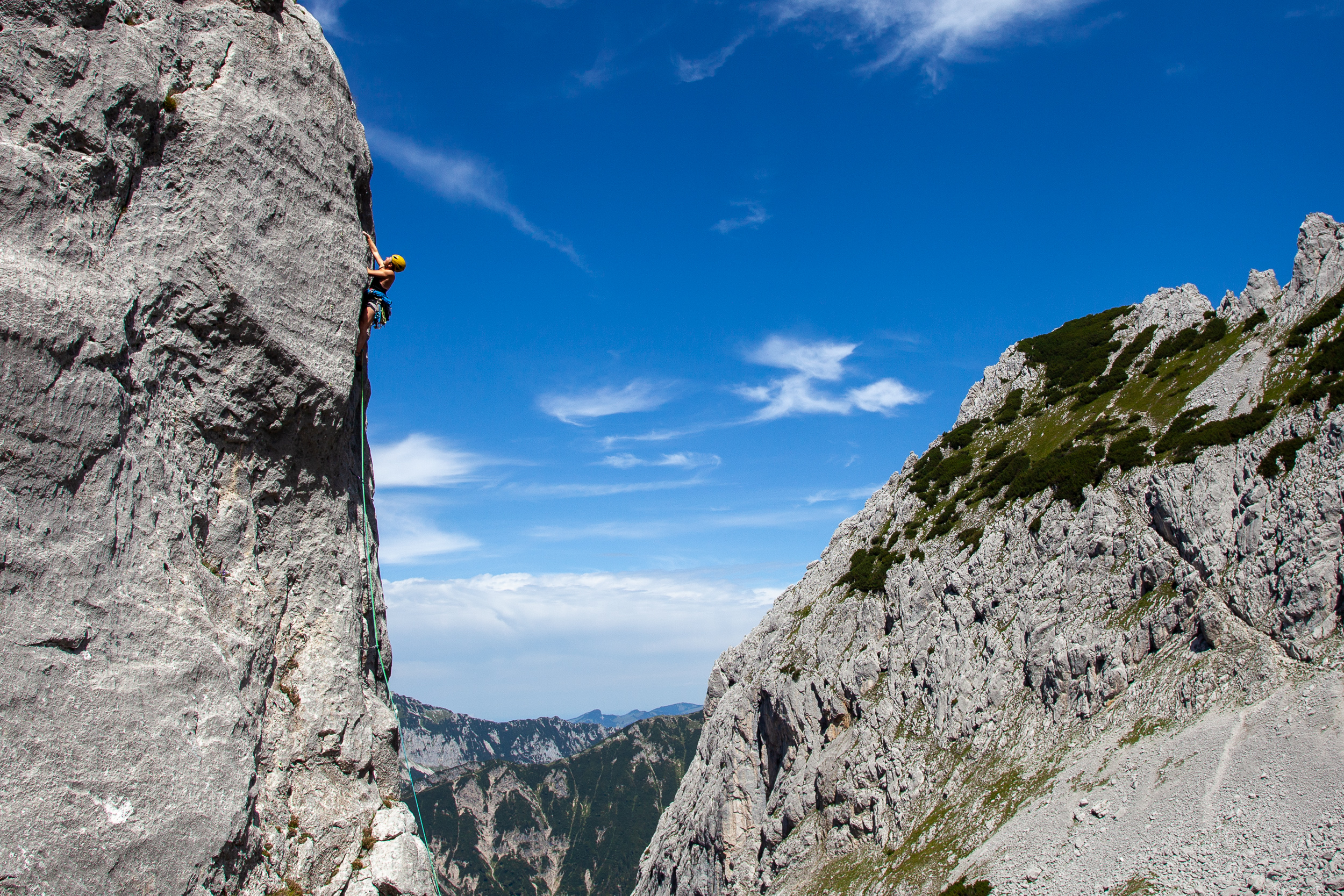 Klettern im Klettergarten der Pflaumhütte