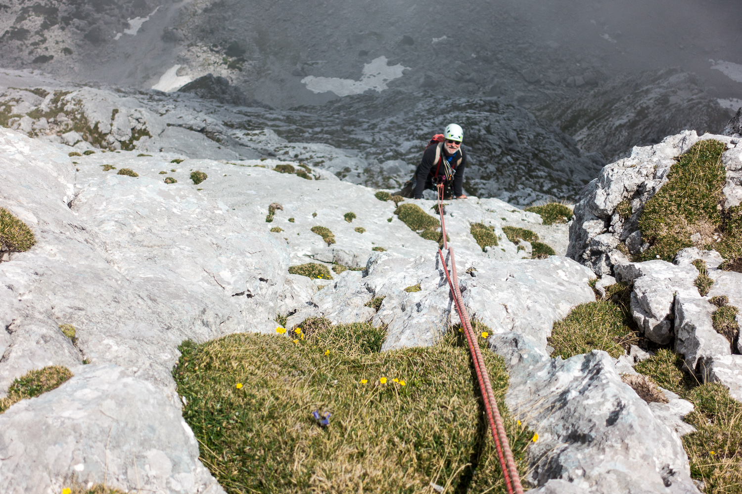 Naturverträgliches Klettern im Nationalpark Berchtesgaden: Teutates am Rotpalfen.